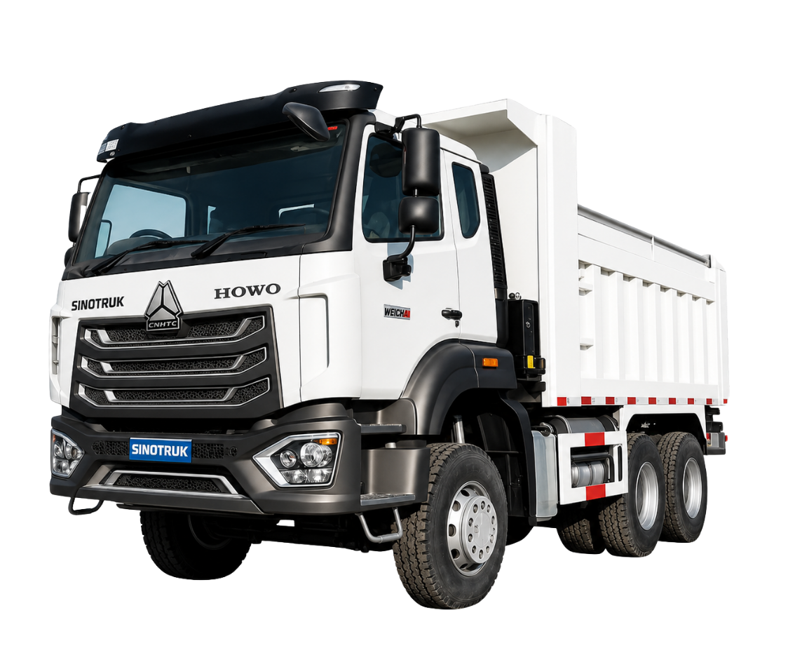 White HOWO dump truck